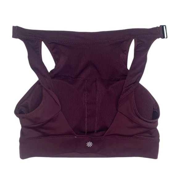 Athleta Purple Wine High-Neck Bra Top, Size Medium - Picture 3 of 13